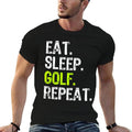Eat Sleep Golf Repeat Golfer Golfing Funny  Heathered Texture T-Shirt