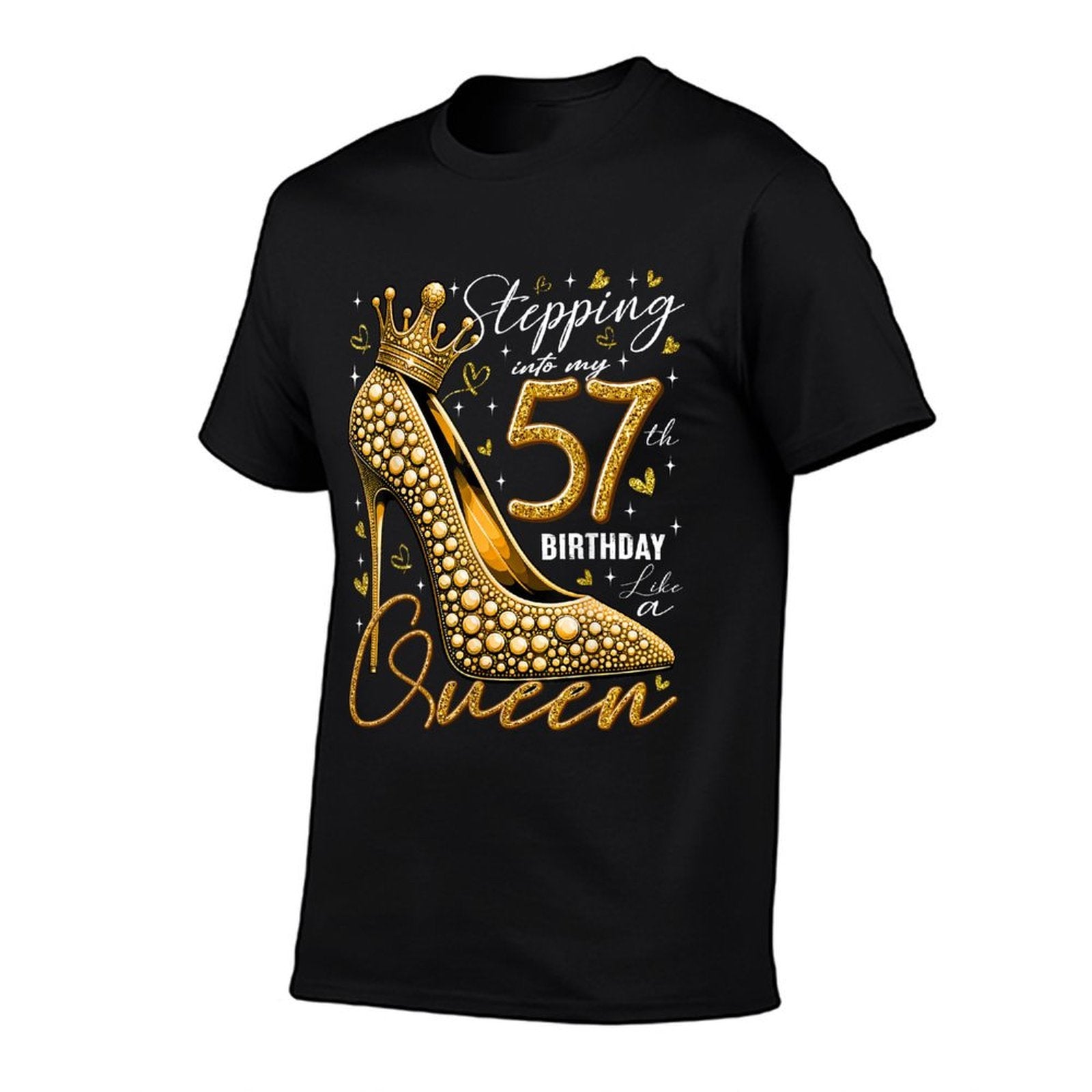 57 Year Old Gifts High Heels Stepping Into My 57th Birthday  Wrinkle-resistant T-Shirt