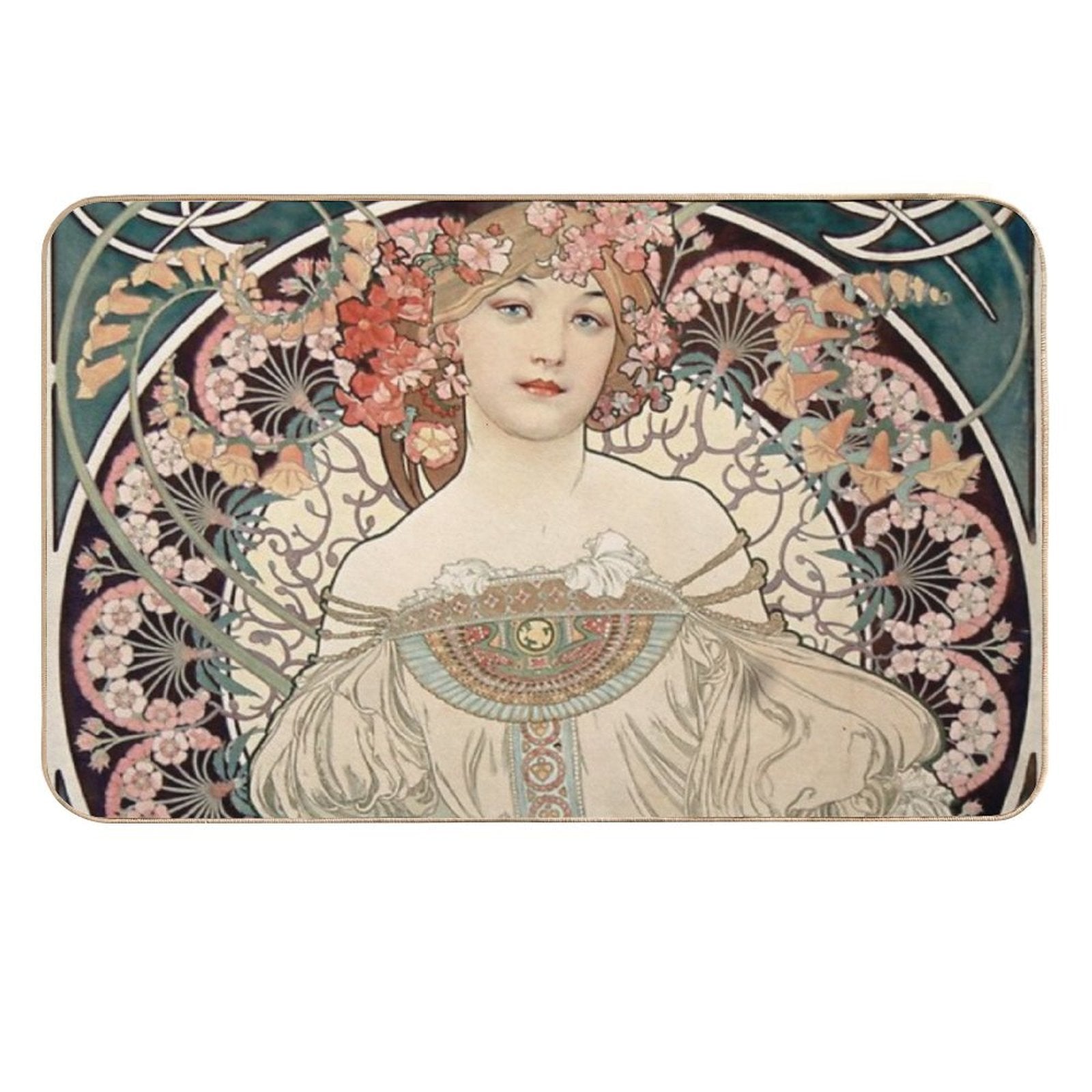 Champenois Imprimeur - Alphonse Mucha - Vintage Art  Easy To Clean Bath Mat