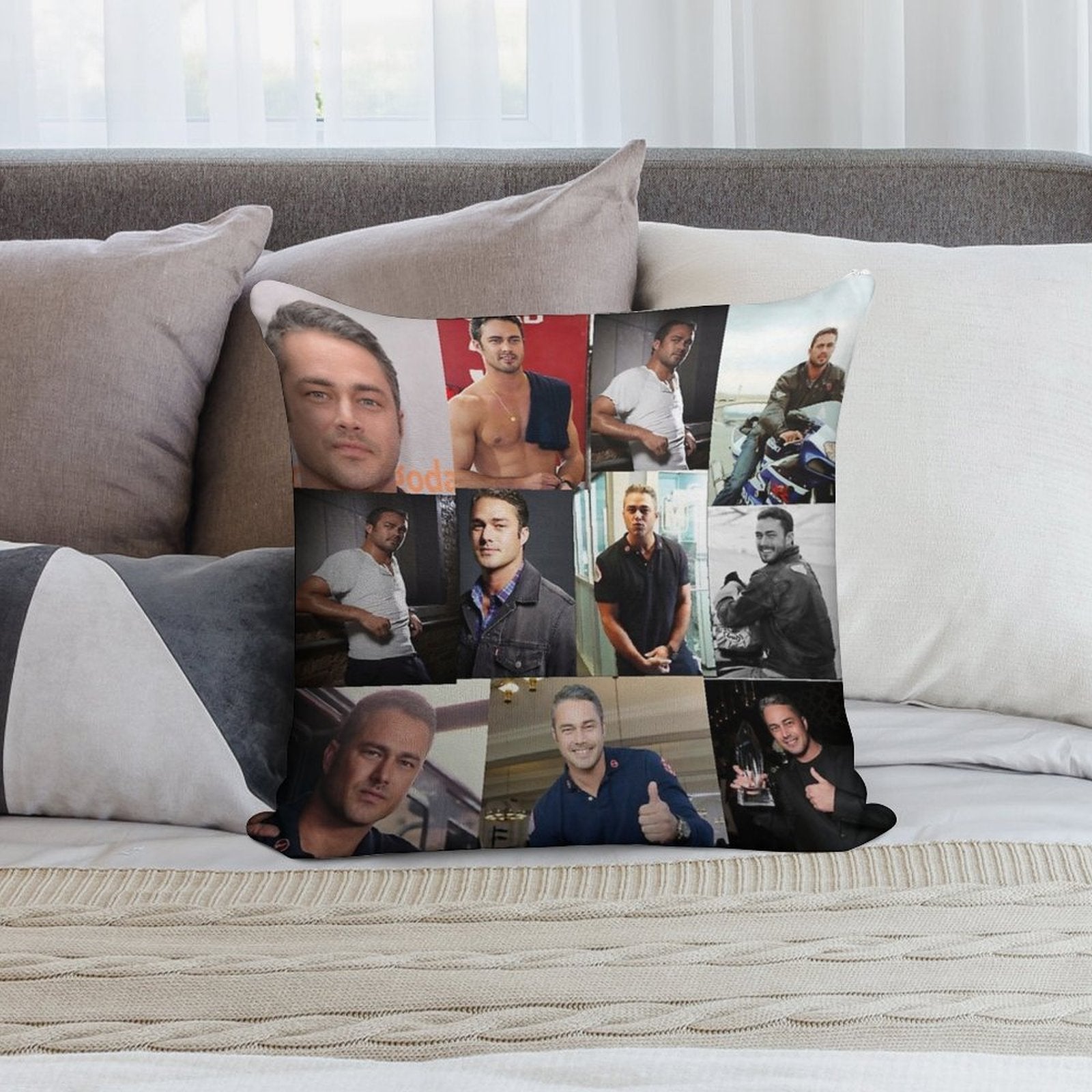 Taylor Kinney Or Kelly Severide Soft Multiple Sizes Throw Pillow