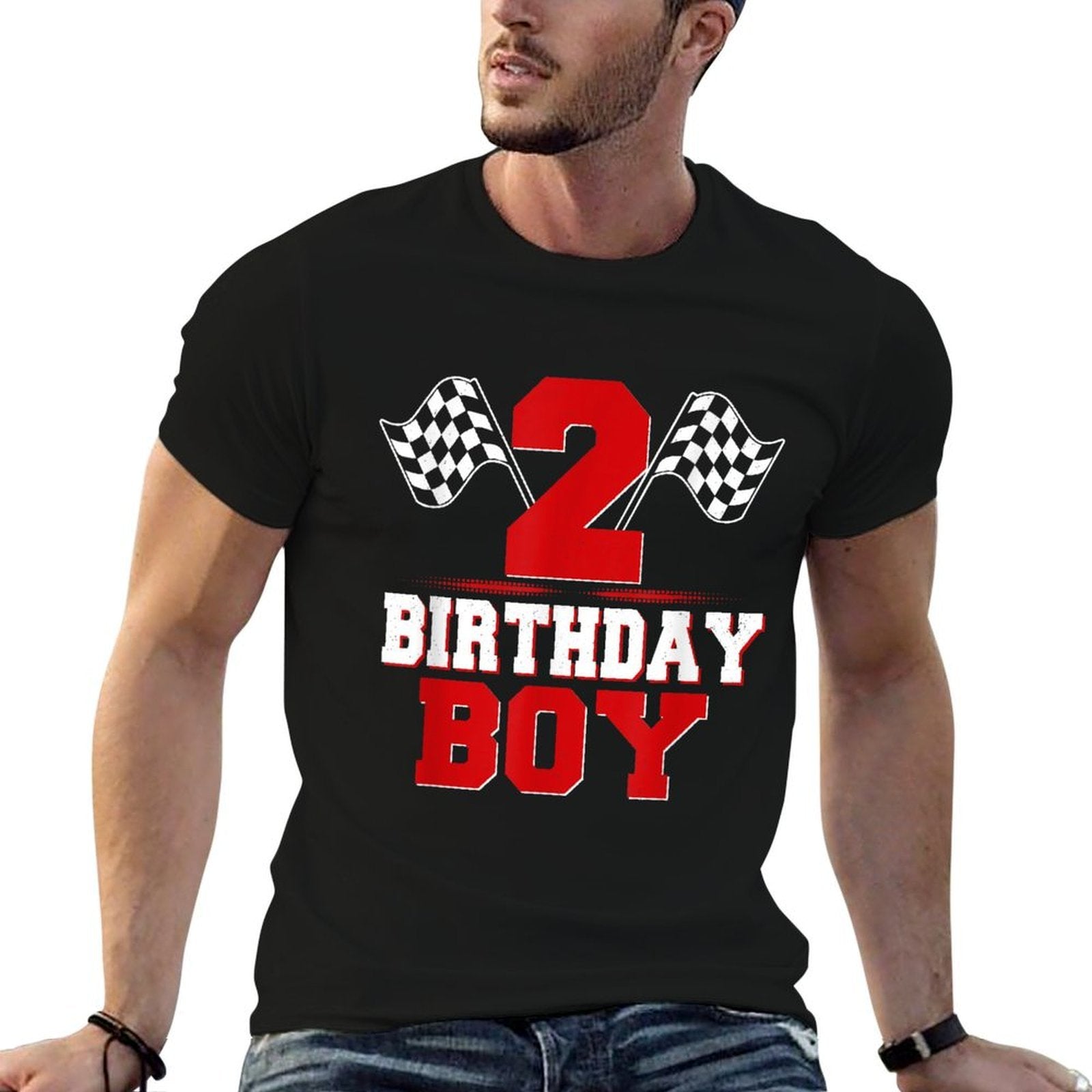Race Car 2nd Birthday Boy 2 Toddler Racing Car Driver  Polyester Blend T-Shirt