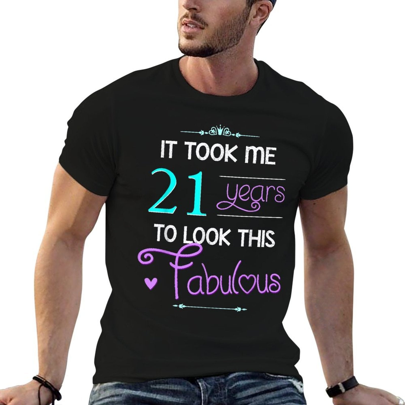 21st Birthday Shirt Fabulous 21 Year Old Tshirt  Relaxed-fit T-Shirt