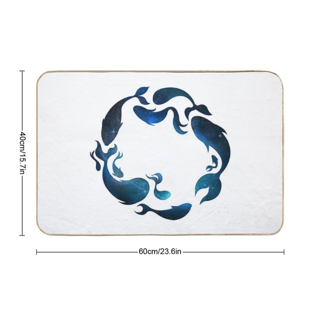 Aquatic Galaxy  Easy To Clean Bath Mat