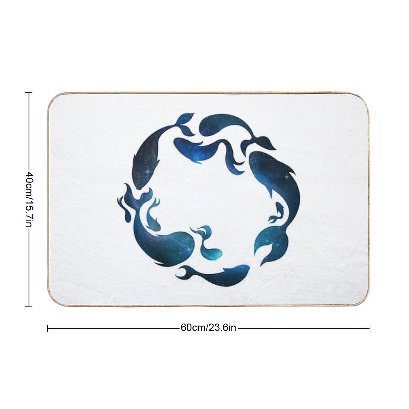 Aquatic Galaxy  Easy To Clean Bath Mat