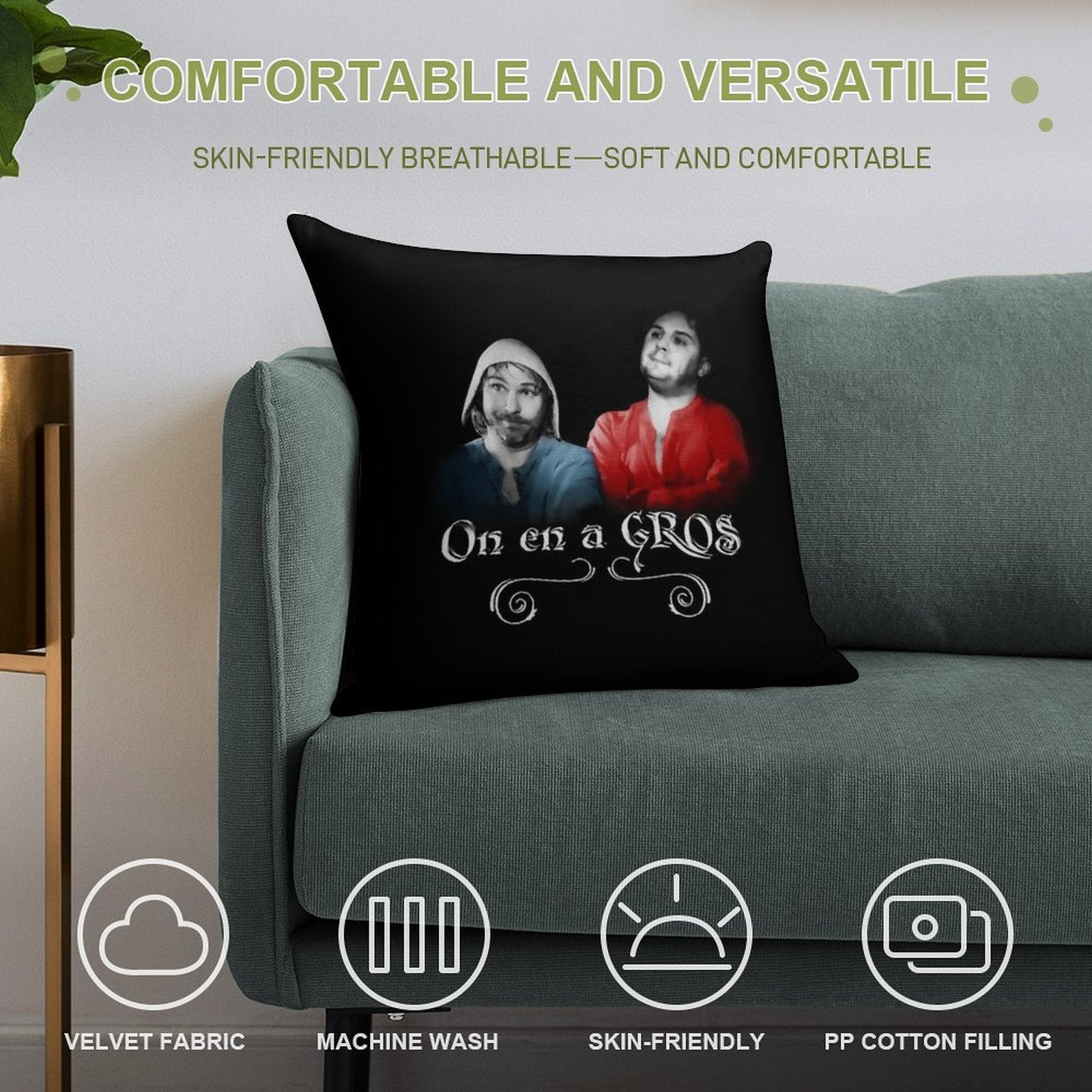 We Have GROS - Karadoc And Perceval Soft Ultra-Soft Texture Throw Pillow