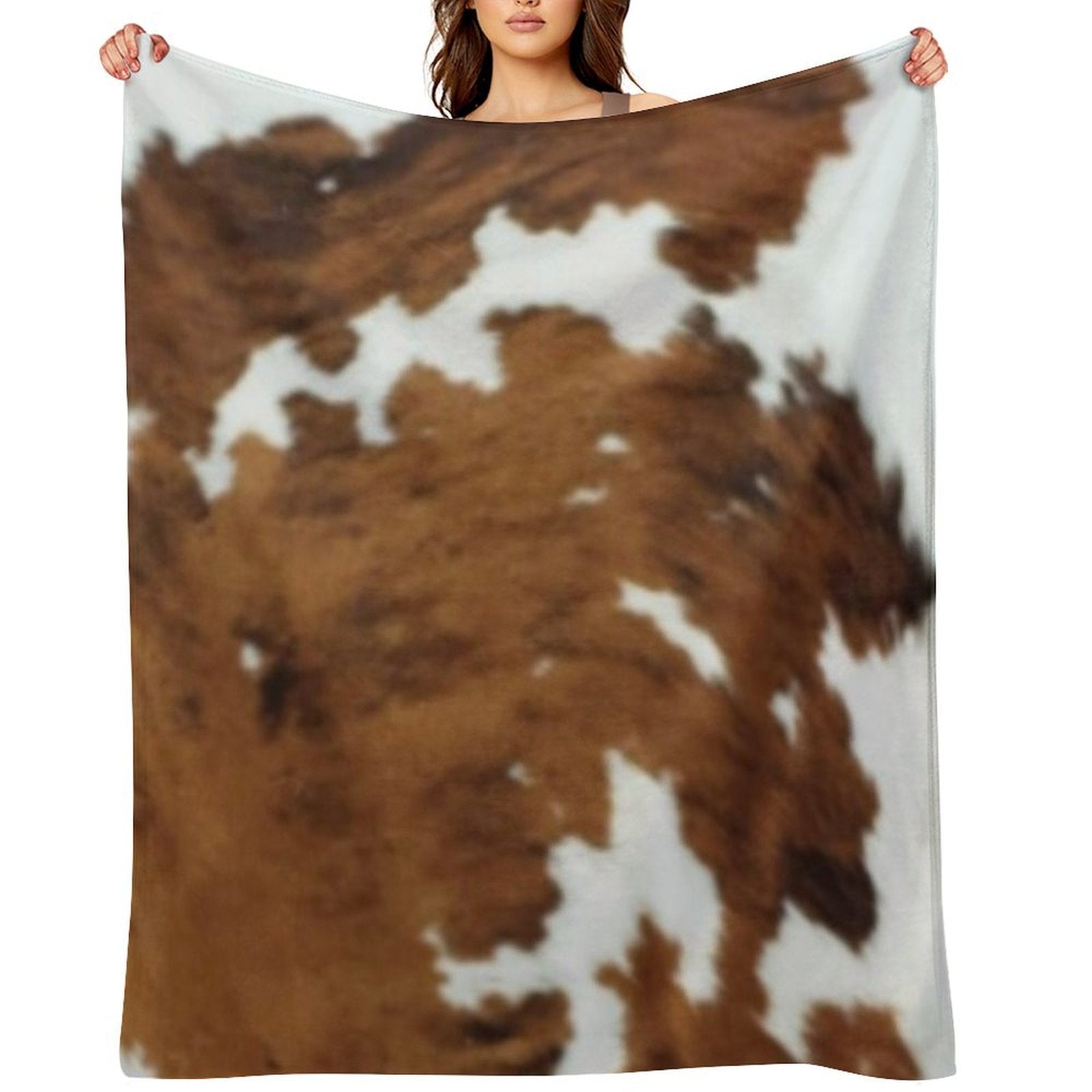 Brindle Cow Hide Comfort Throw Blanket