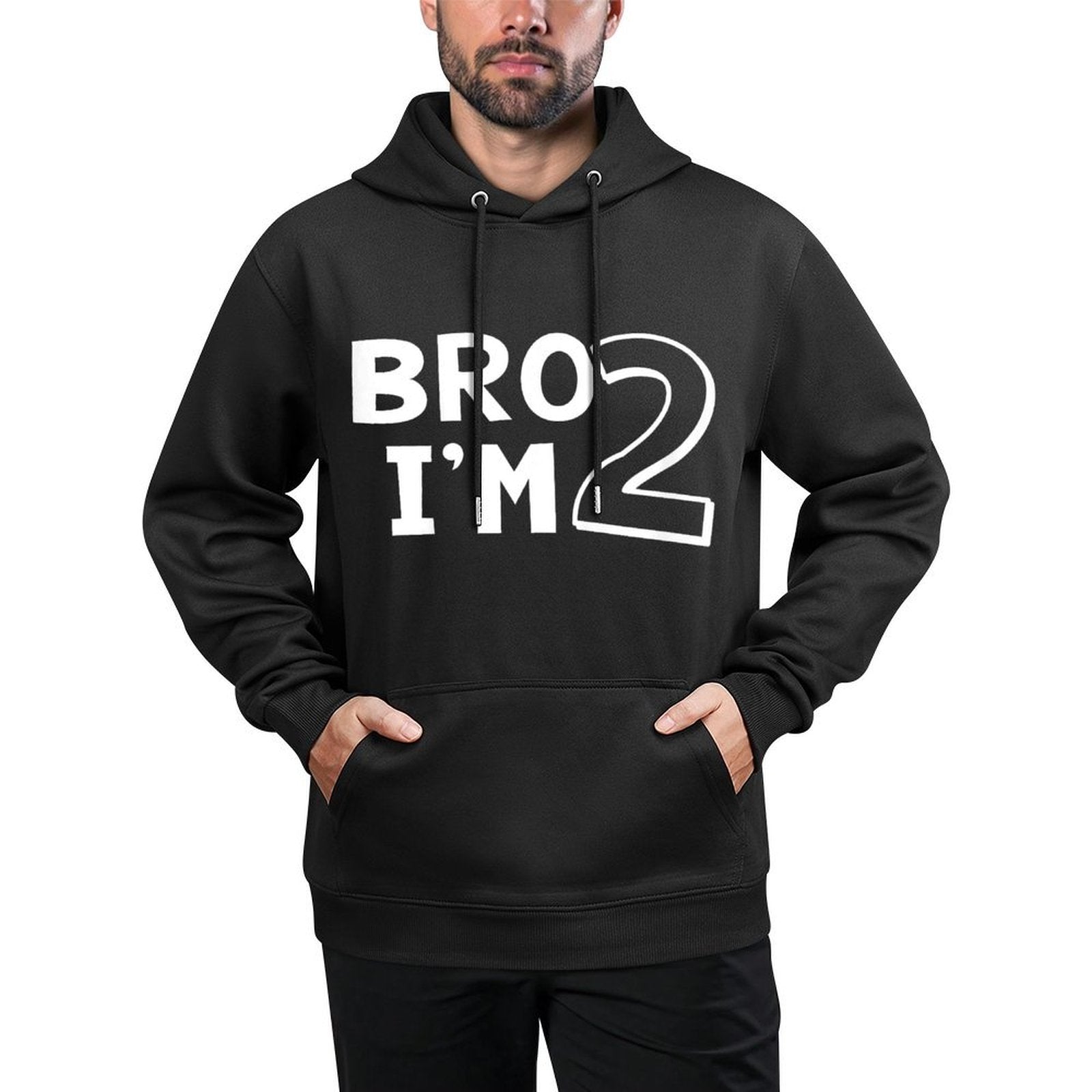 Kids 2nd Birthday Boy Bro I’m 2 Year Old Two Second Toddler Unisex Design Hoodie