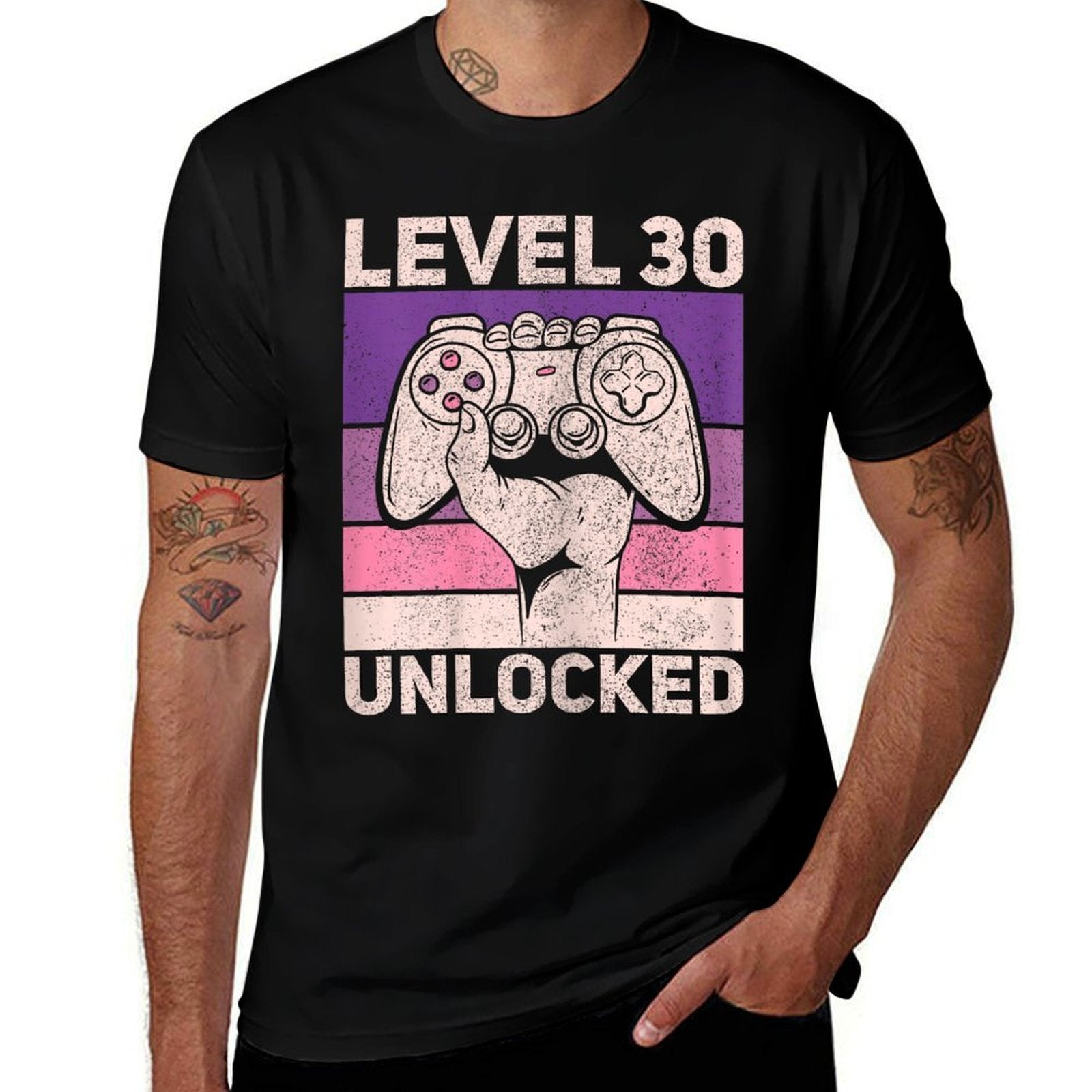 Level 30 Unlocked 30 Year Old Gamer Video Game 30th Birthday  Odor-resistant T-Shirt