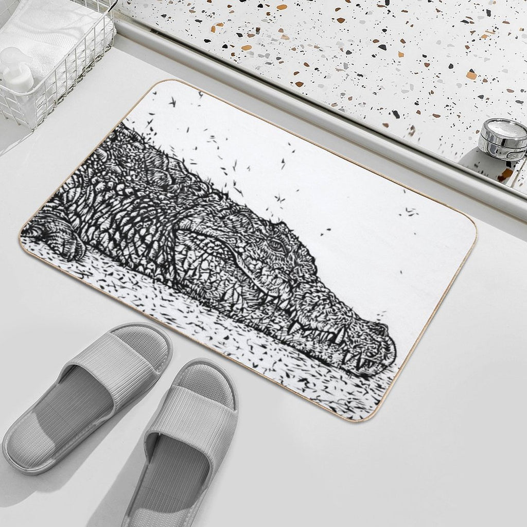 INK CROCODILE .1  Toxin-Free Bath Mat