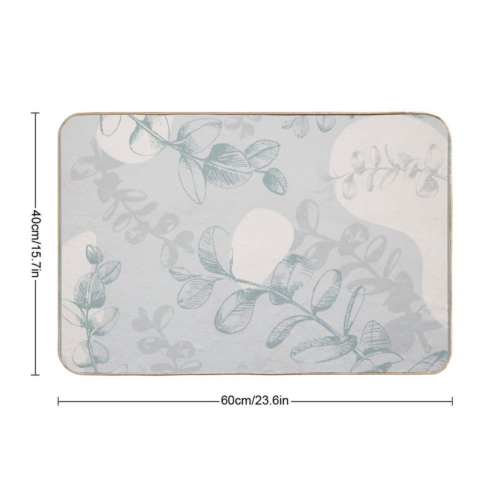 Abstract Eucalyptus  Dirt-Trapping Bath Mat