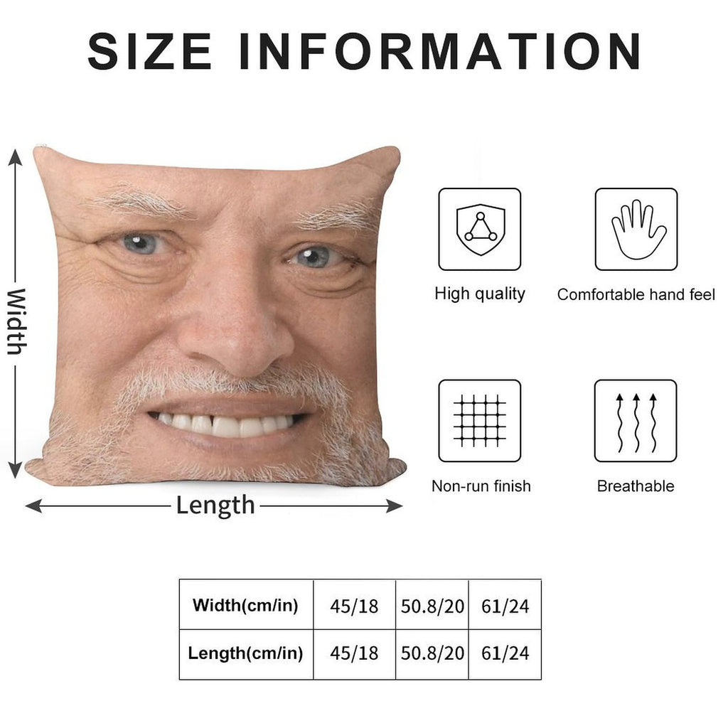 Hide The Pain Harold High Definition Soft Easy Maintenance Throw Pillow