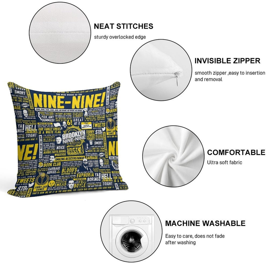 Wise Words of The Nine-Nine Soft Washable Throw Pillow