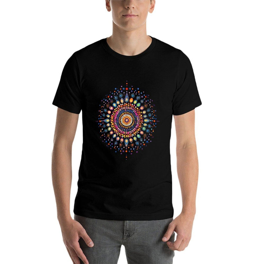 Radiant Mandala 2024 Intricate Dot Art Design Comfortable T-Shirt