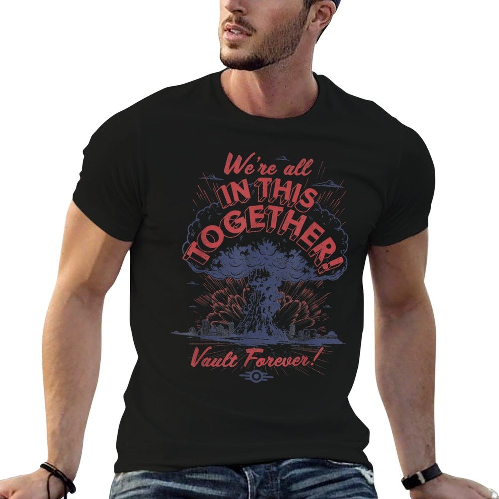 Fallout - Were All In This Together, Small, Silver  Versatile T-Shirt