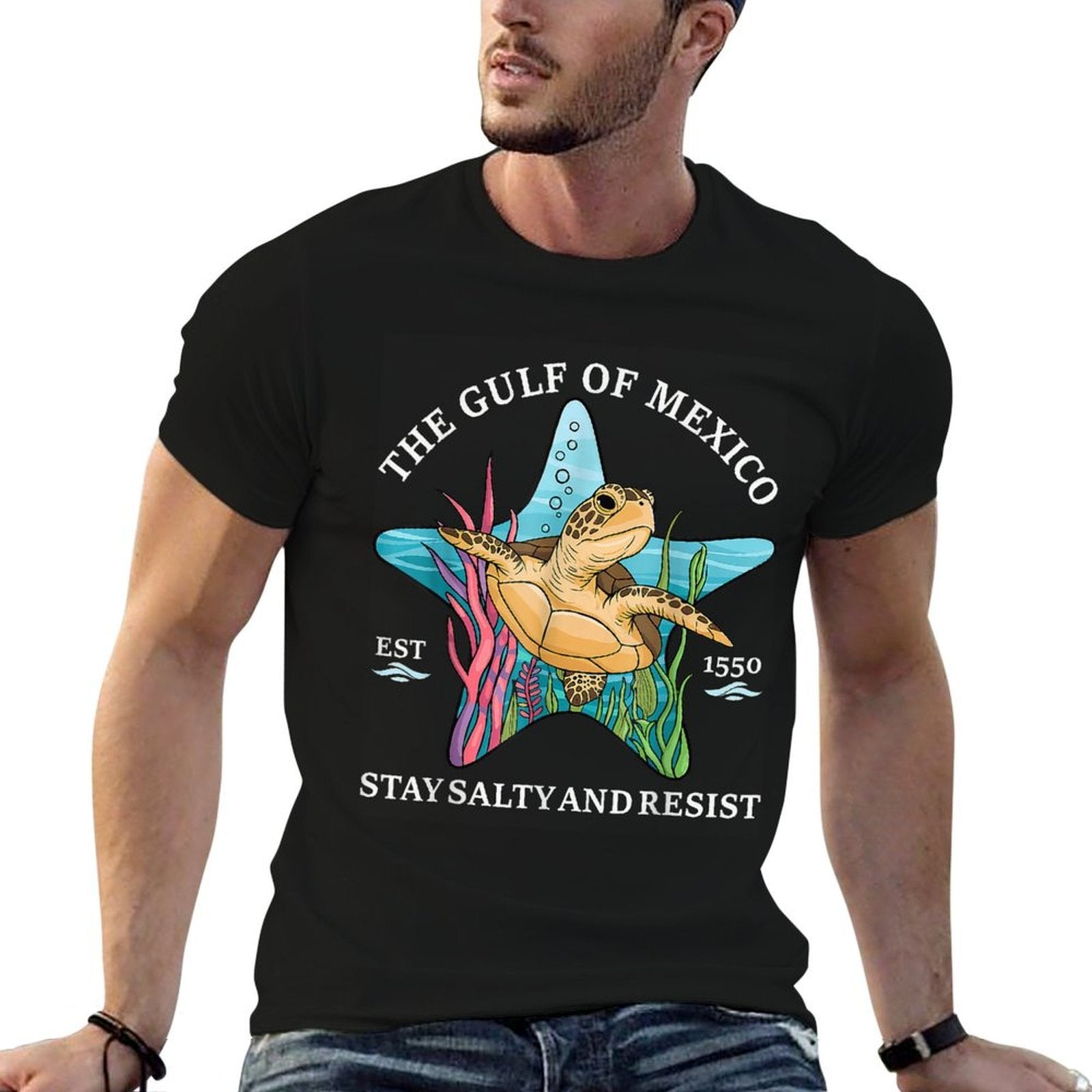 Gulf of Mexico Turtle Salty Resist  Breathable T-Shirt