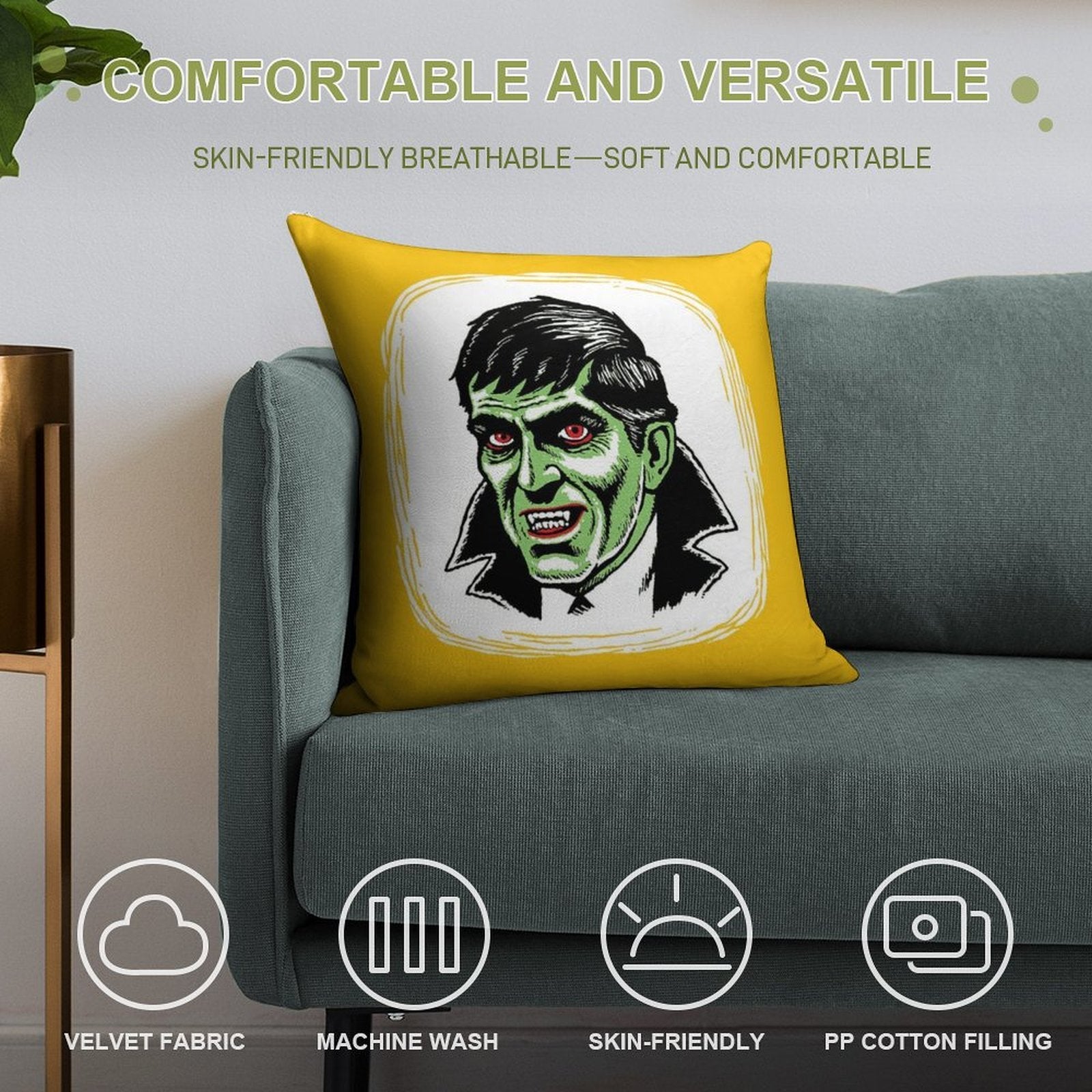 BARNABAS - Dark Shadows Soft Warmth Comfort Throw Pillow