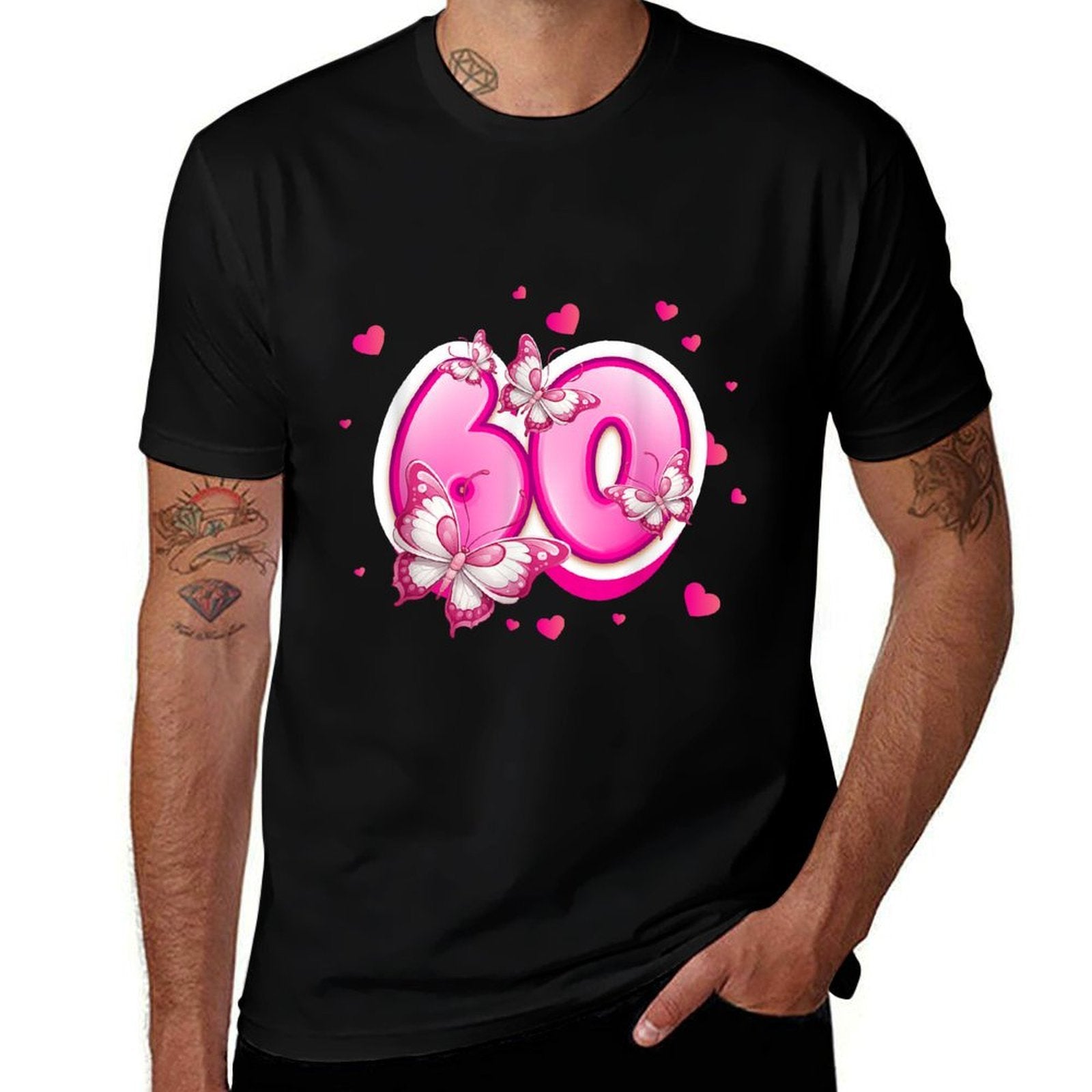 60th Birthday Cute Butterfly for 60 Years Old Girl Women  Quick-drying T-Shirt