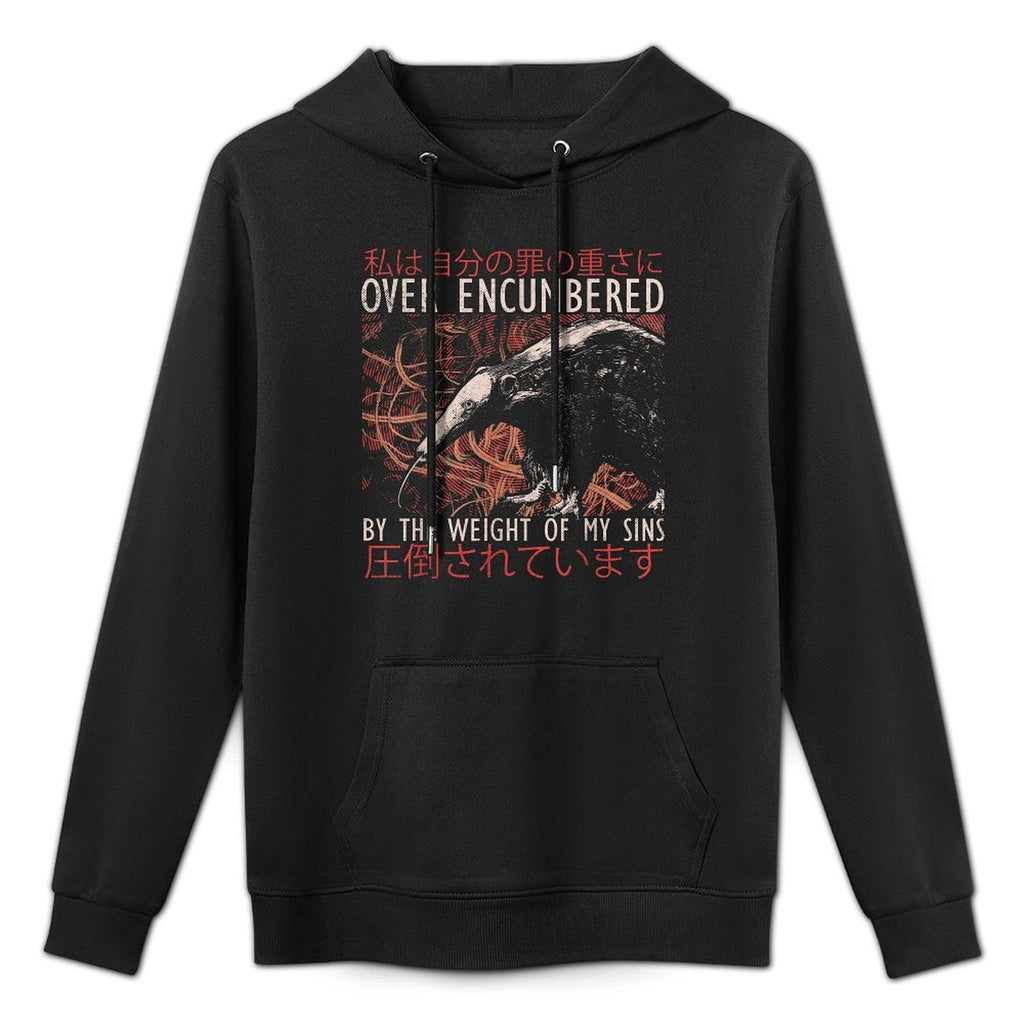 Over Encumbered by The Weight of My Sins Japanese Anteater Pilling-Resistant Hoodie