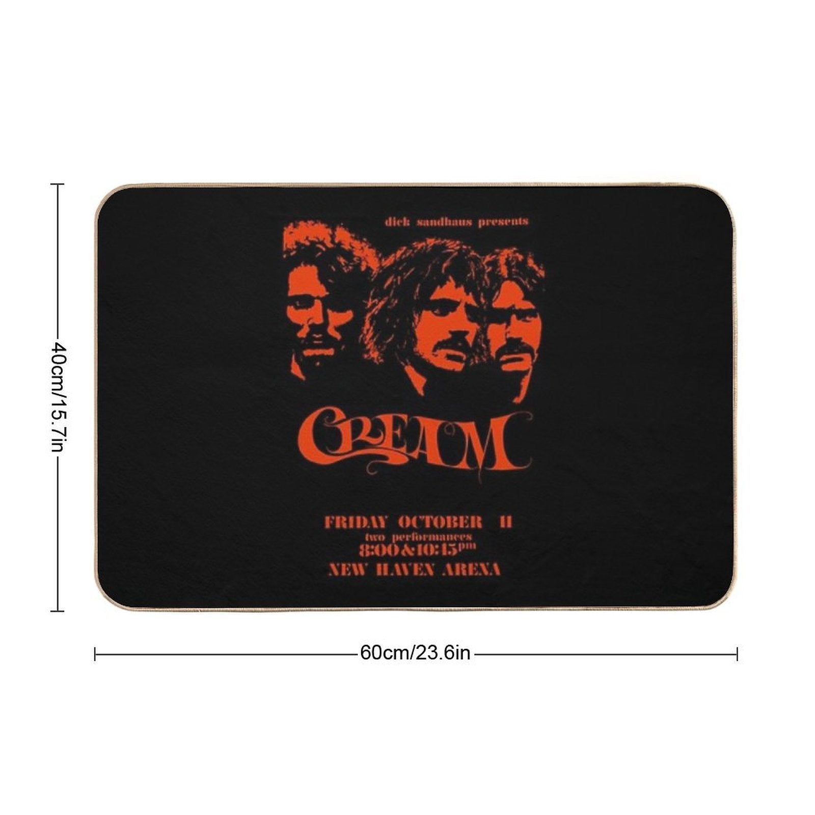 Cream Band  Stain-Proof Bath Mat