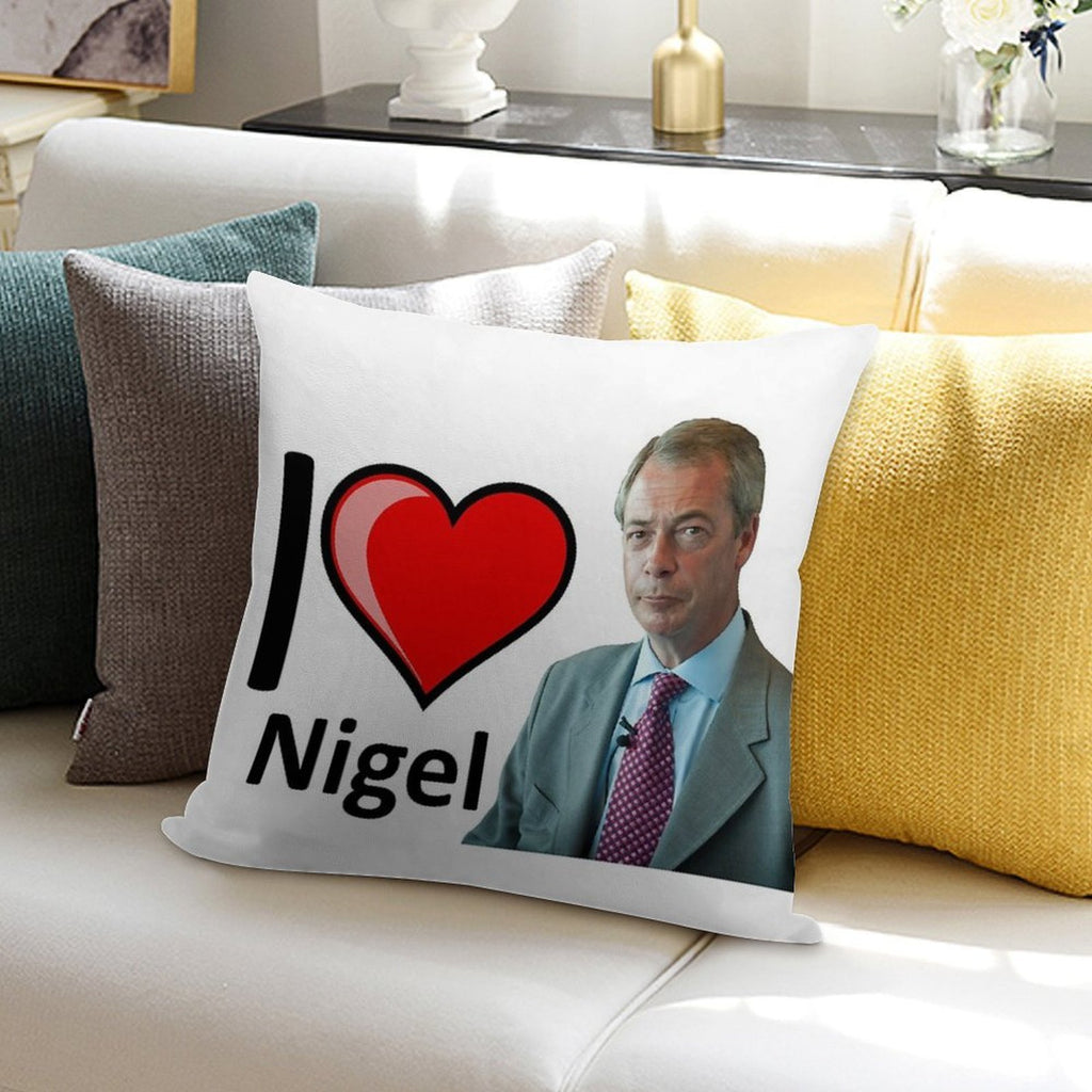 Fantastic I Love Nigel Farage Design Soft Luxury Feel Throw Pillow