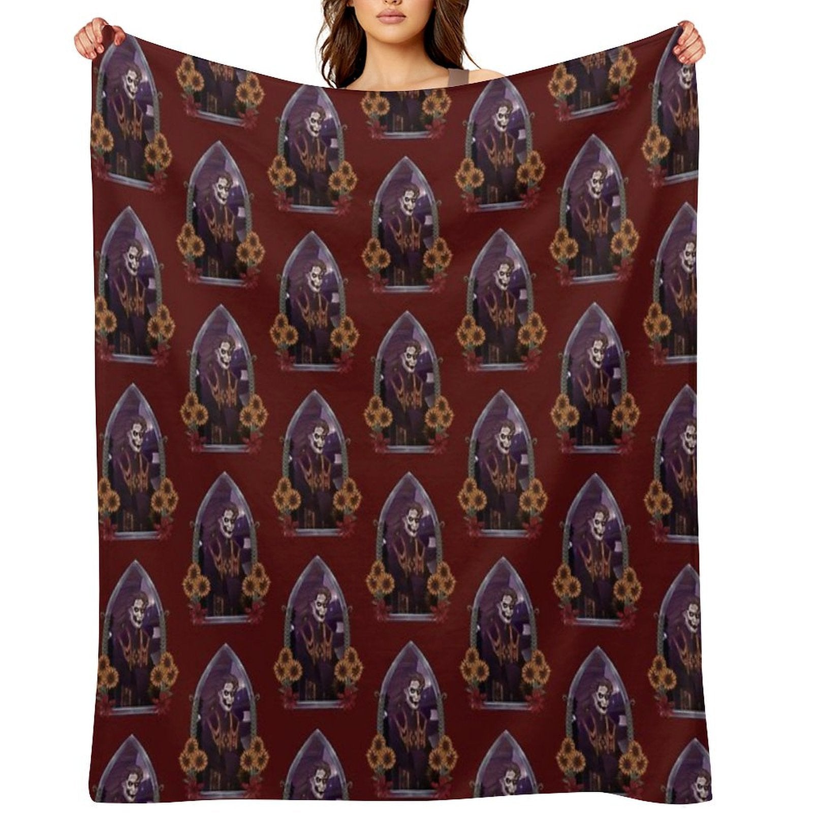 Copia Flowers Robe Window All-season Throw Blanket
