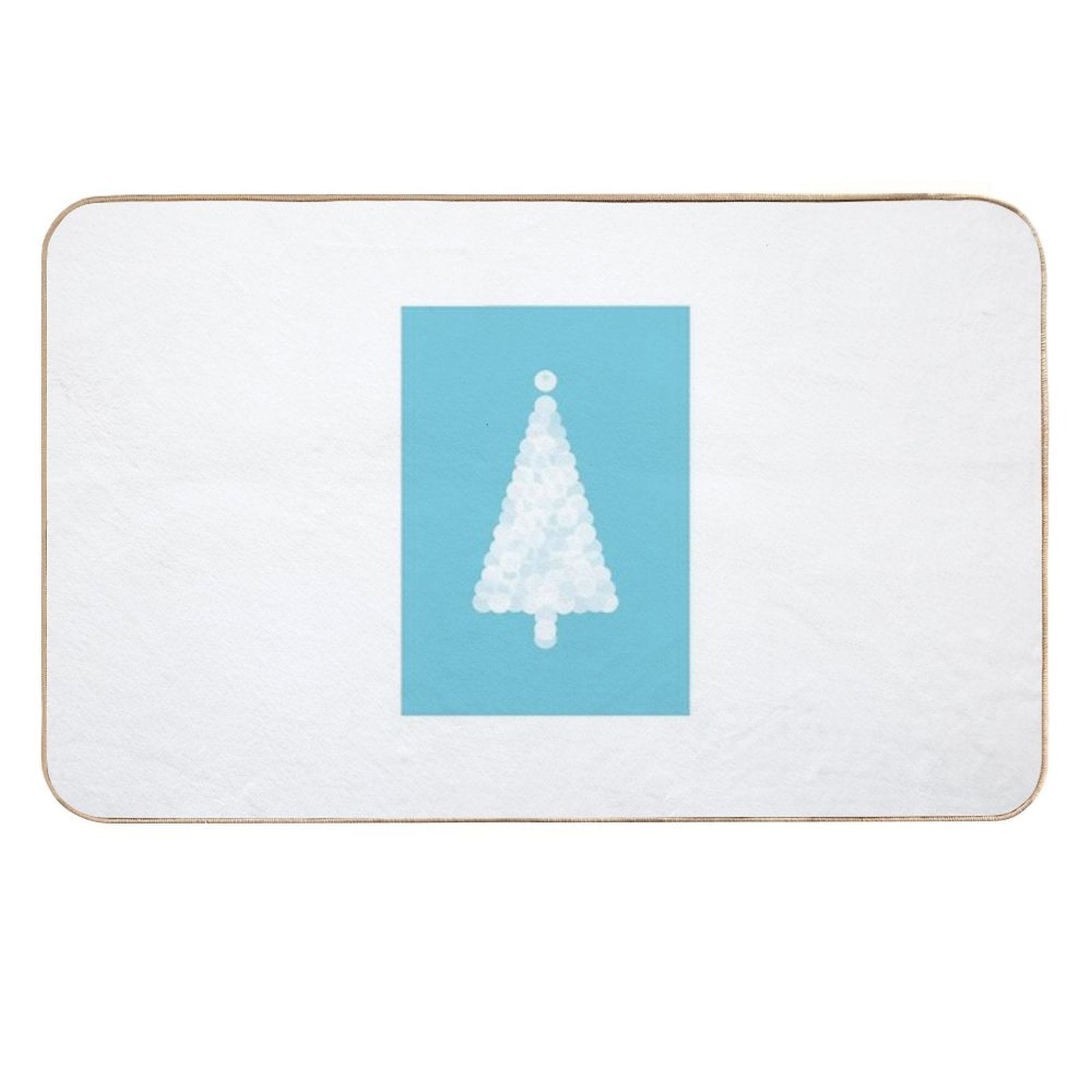 Circles of Fun -  White Christmas Tree  Odorless Bath Mat