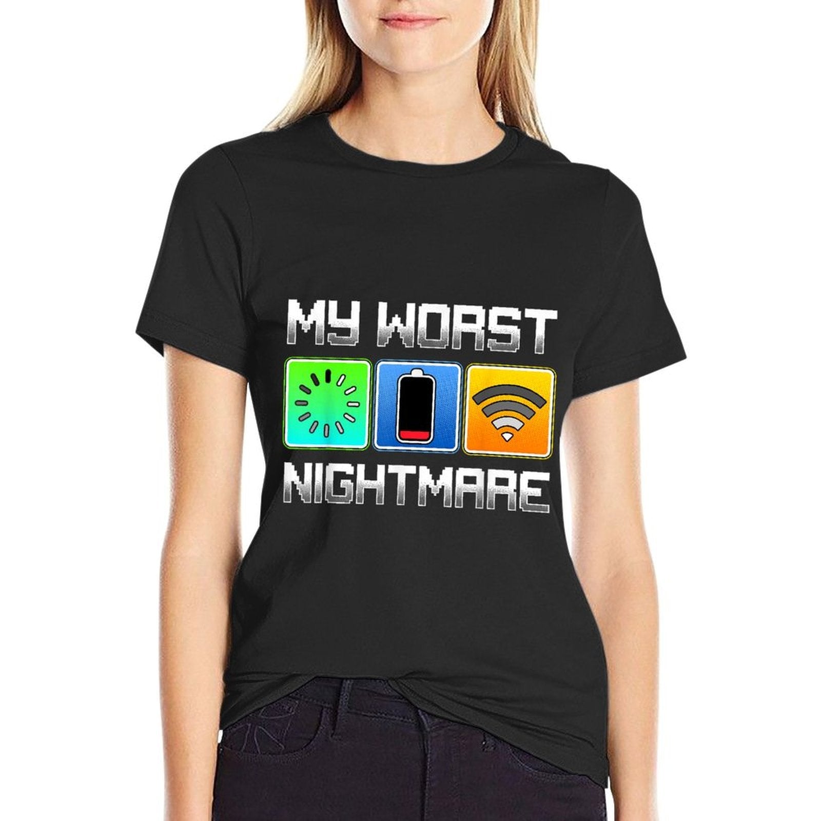 Gamer Gaming Men Boys Funny My Worst Nightmare  Quick-drying T-Shirt