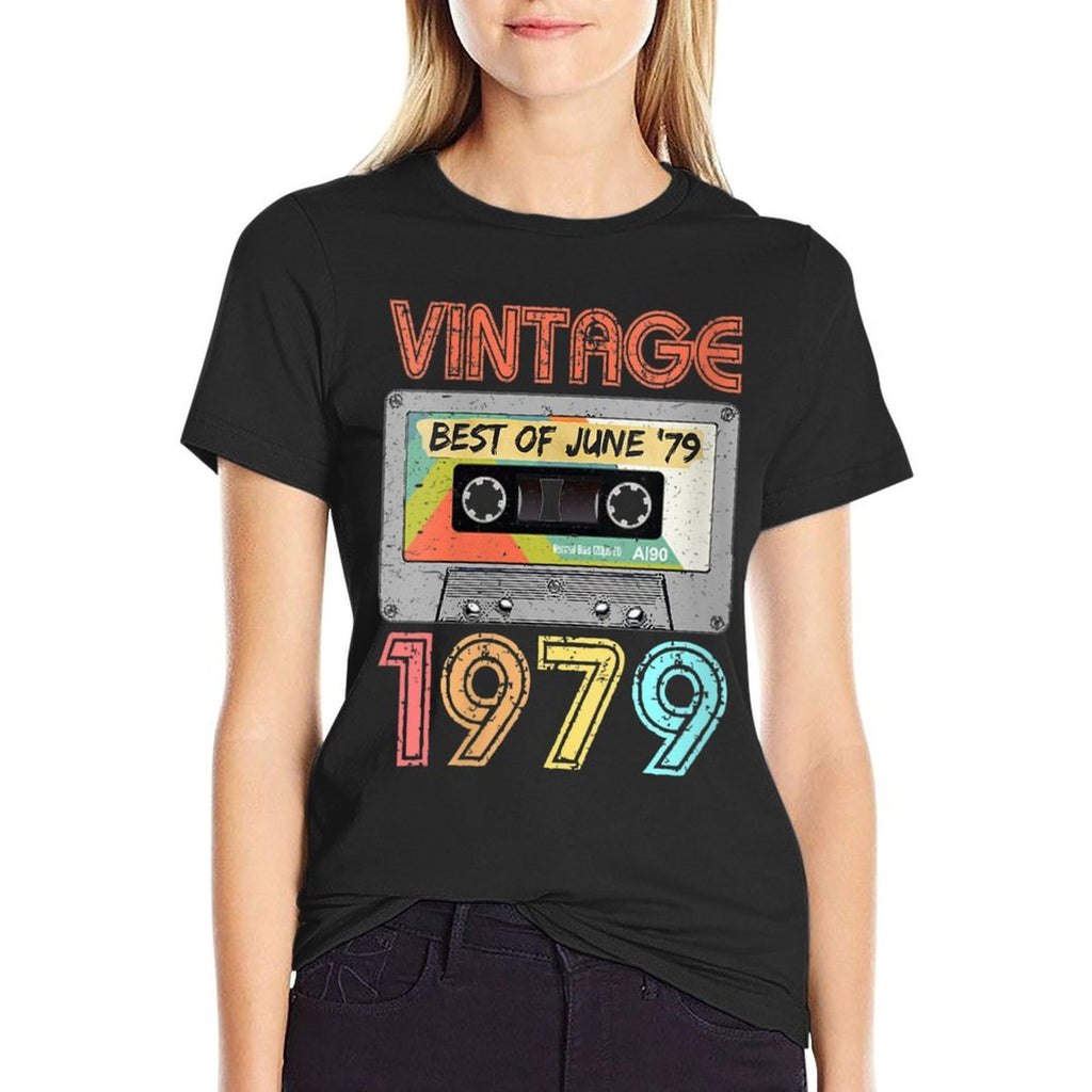 Womens June 1979 40th Birthday  Mens Womens Vintage 1979  Soft T-Shirt
