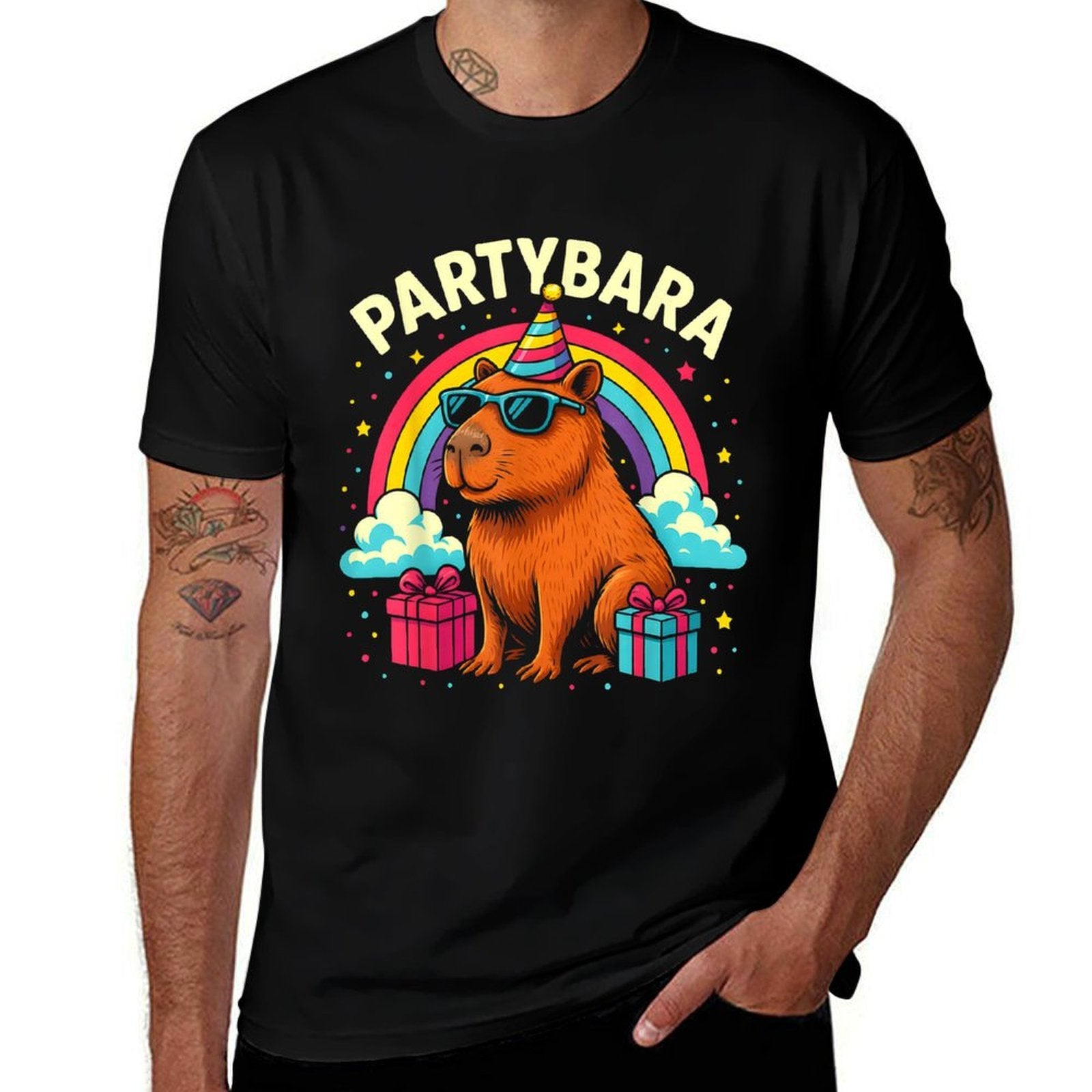 Birthday Capybara for Kids Fun Partybara Capybara Party  Summer-ready Fabric T-Shirt