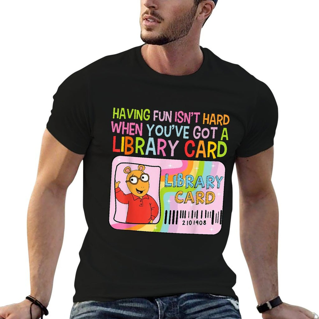 Having Fun Isnt Hard When Youve Got A Library Card  Rolled Sleeves T-Shirt