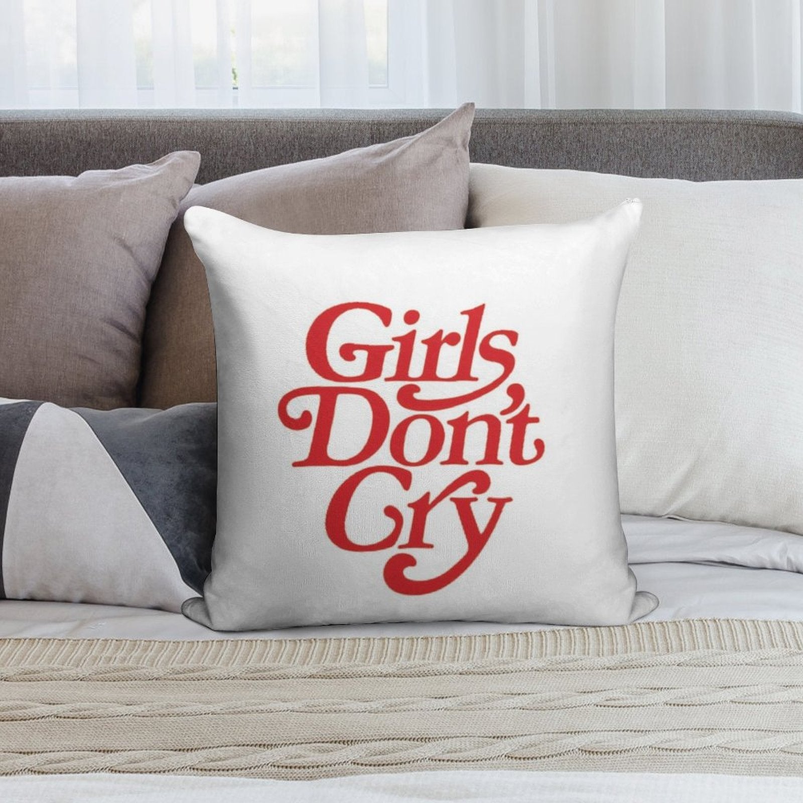 Girls Don't Cry Soft Easy Maintenance Throw Pillow