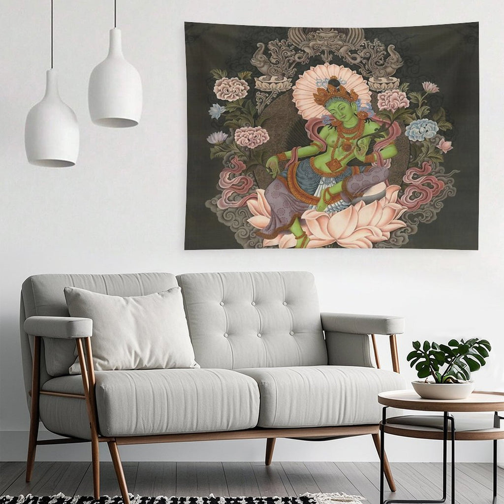 Green Tara Buddhist Thangka Jetsun Dolma Tapestry