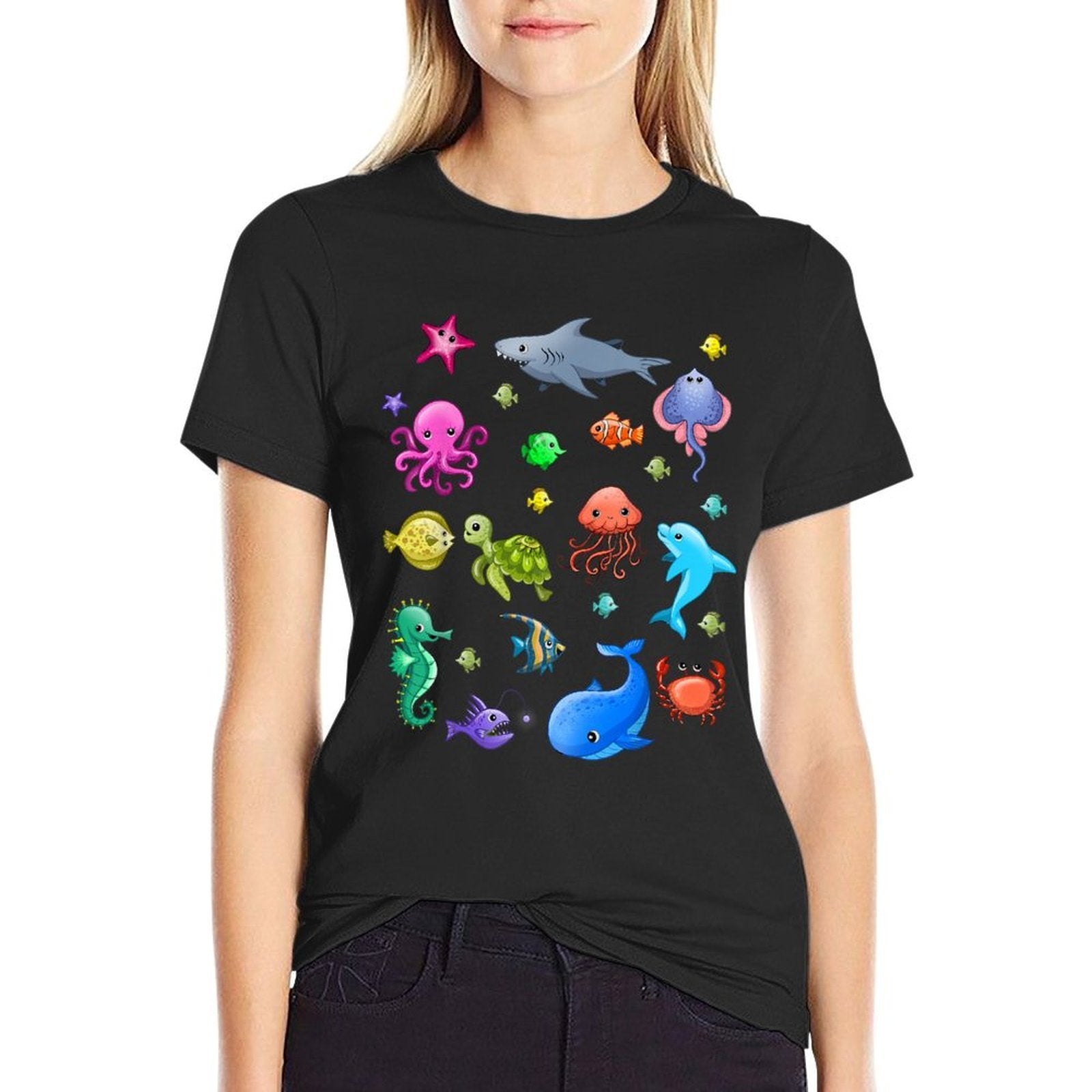 Cute Sea Animals Kids Children Ocean Creatures Clownfish  Classic T-Shirt