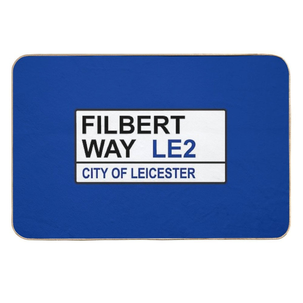Leicester City Football Team Filbert Way Street Sign  Repositionable Bath Mat