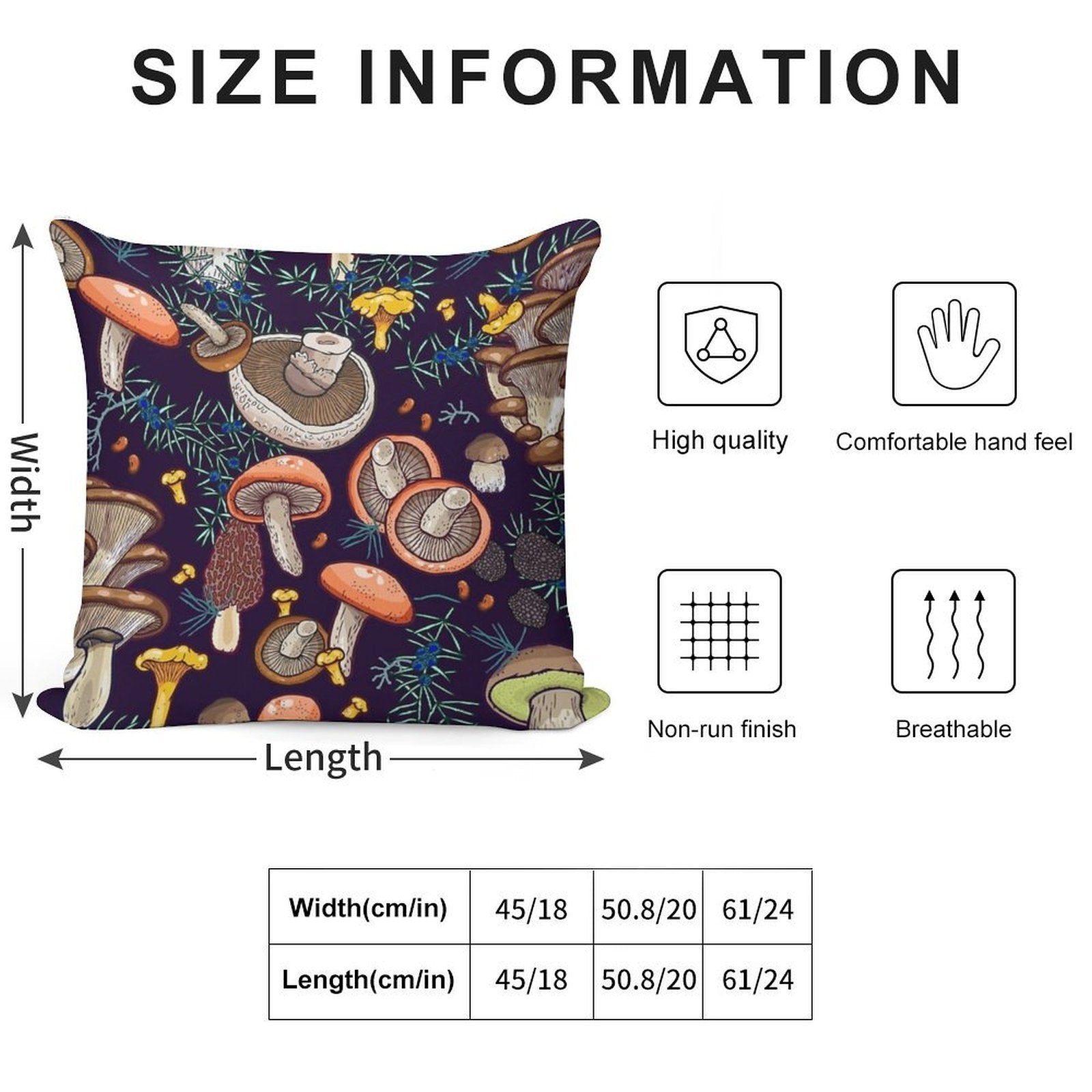 Dark Dream Forest Soft Washable Throw Pillow