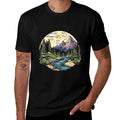 Hiking in Nature, Hiking  Rolled Sleeves T-Shirt