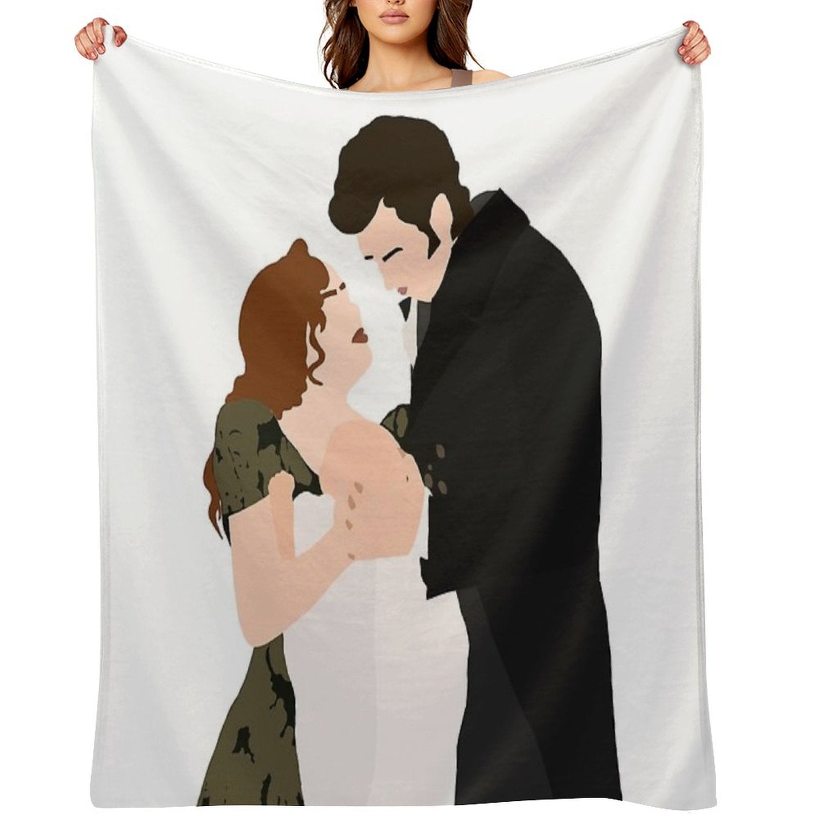 Bridgerton - Penelope And Colin with Their Baby Shrink-resistant Throw Blanket