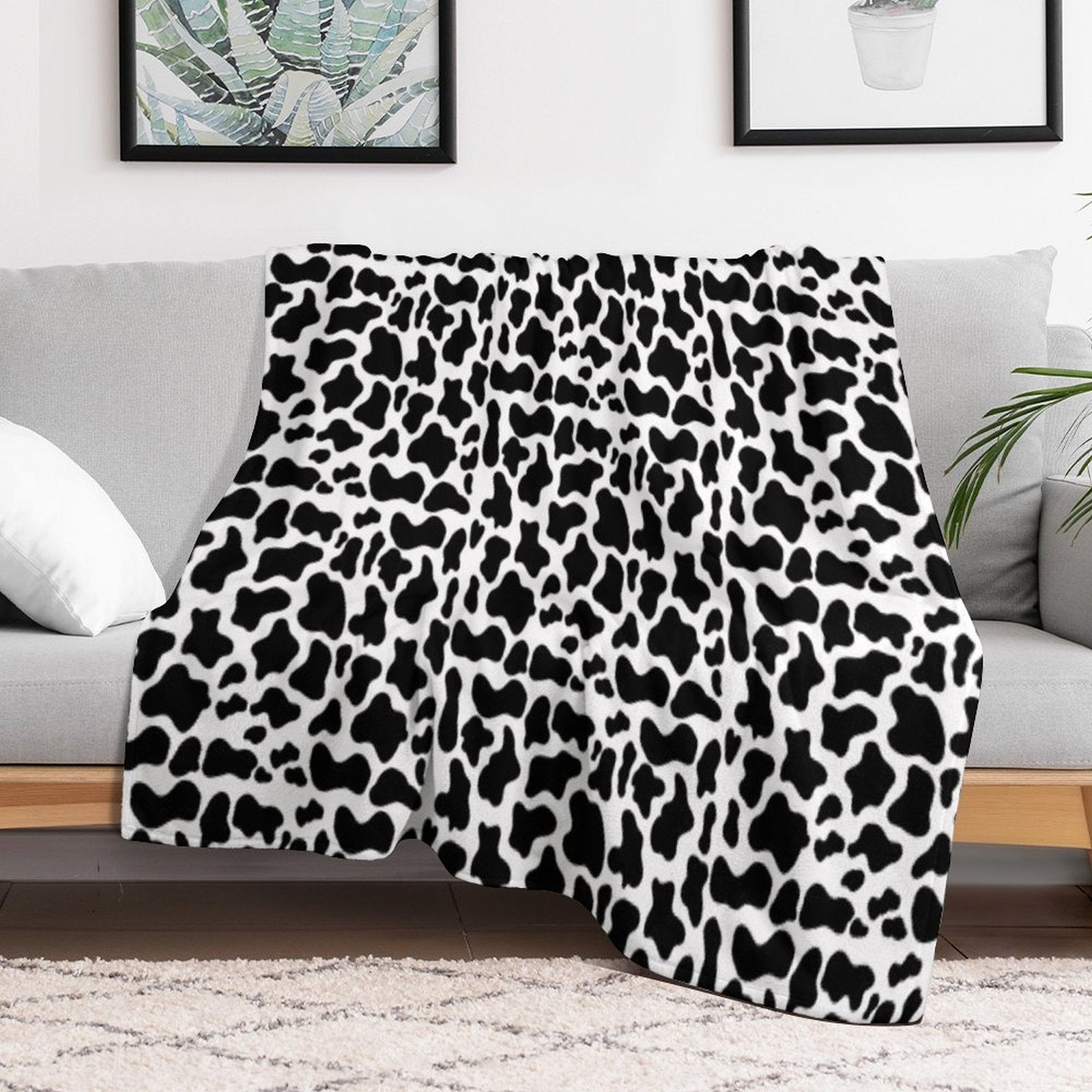 Cow Print Premium Throw Blanket