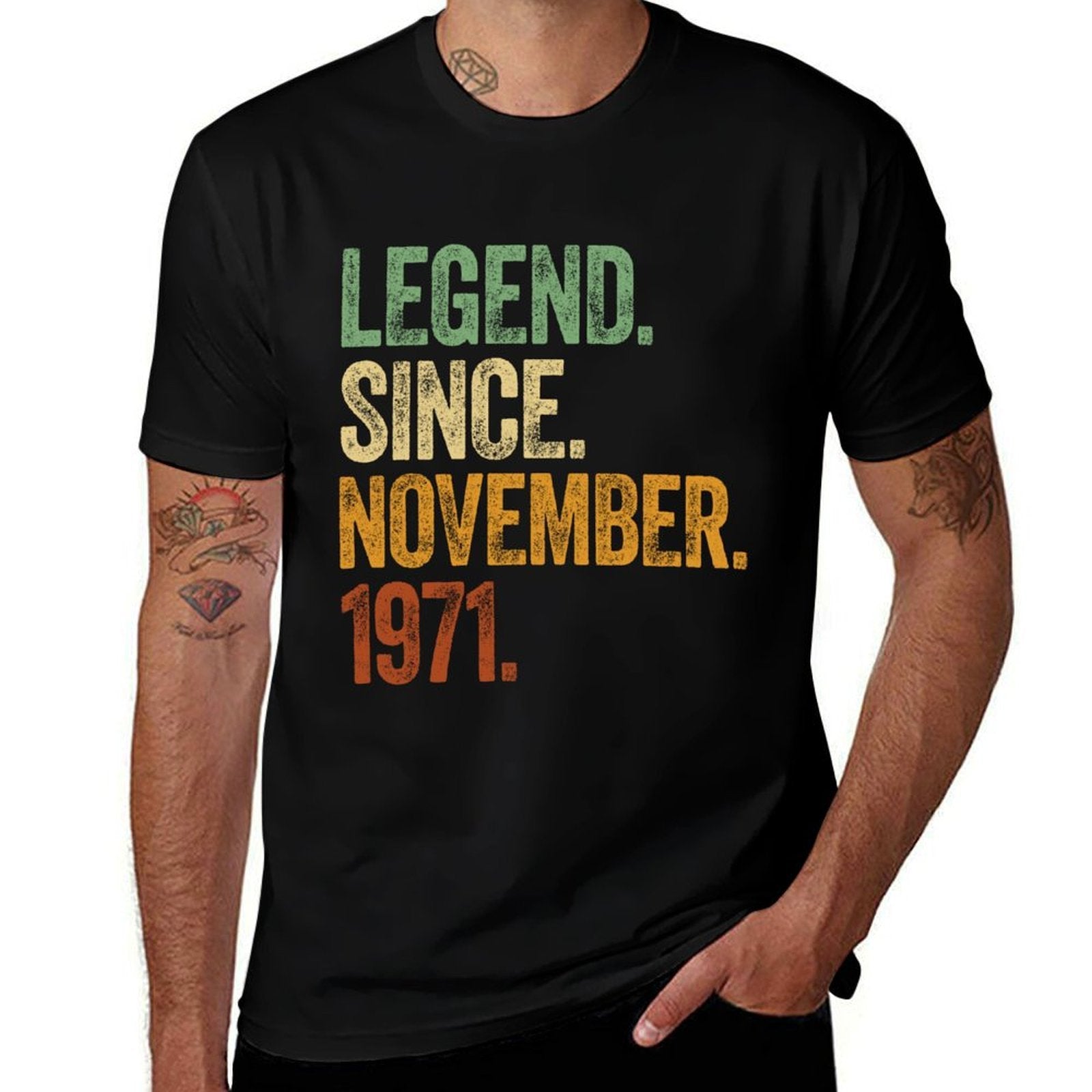 50th Birthday November Born 50 Years Legend Since 1971 Sweatshirt  Relaxed-fit T-Shirt