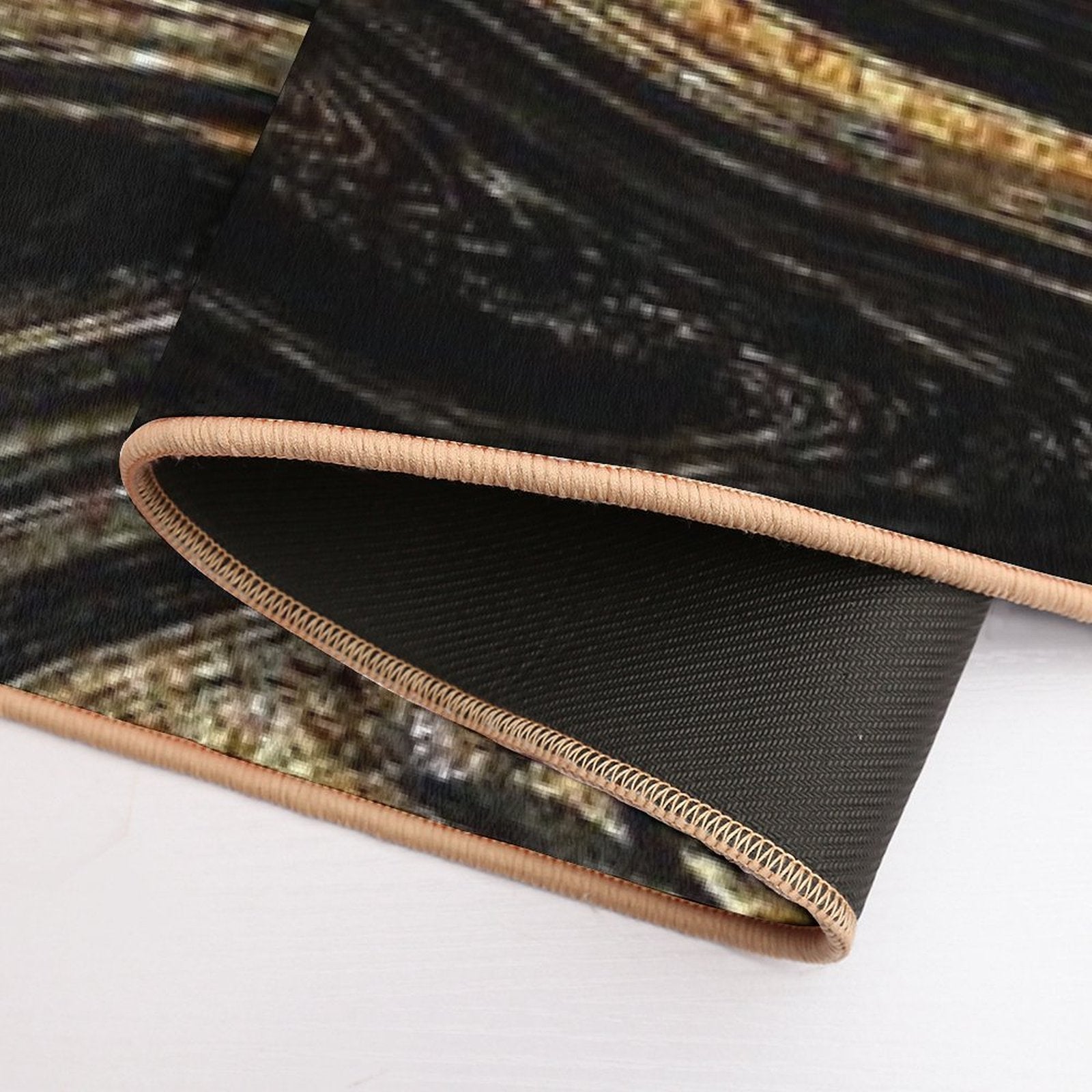 Black Gold Marble  Rapid-Drying Bath Mat