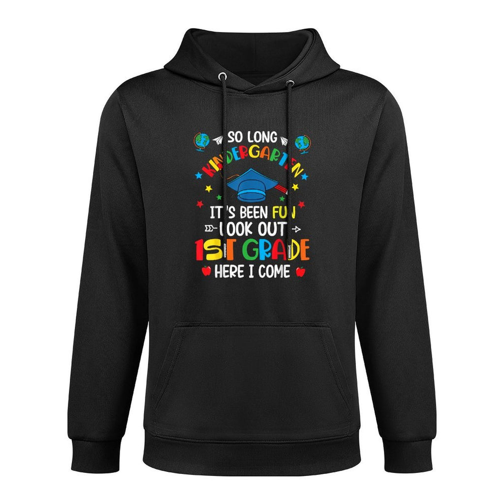 So Long Kindergarten Graduation 1st Grade Kids Boys Girls Easy Care Hoodie