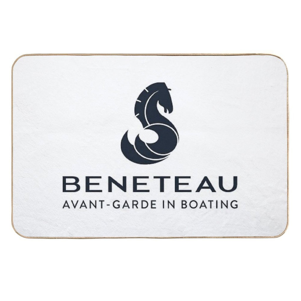 Beneteau Yachts Logo Fishing Boats  Easy Maintenance Bath Mat