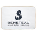 Beneteau Yachts Logo Fishing Boats  Easy Maintenance Bath Mat
