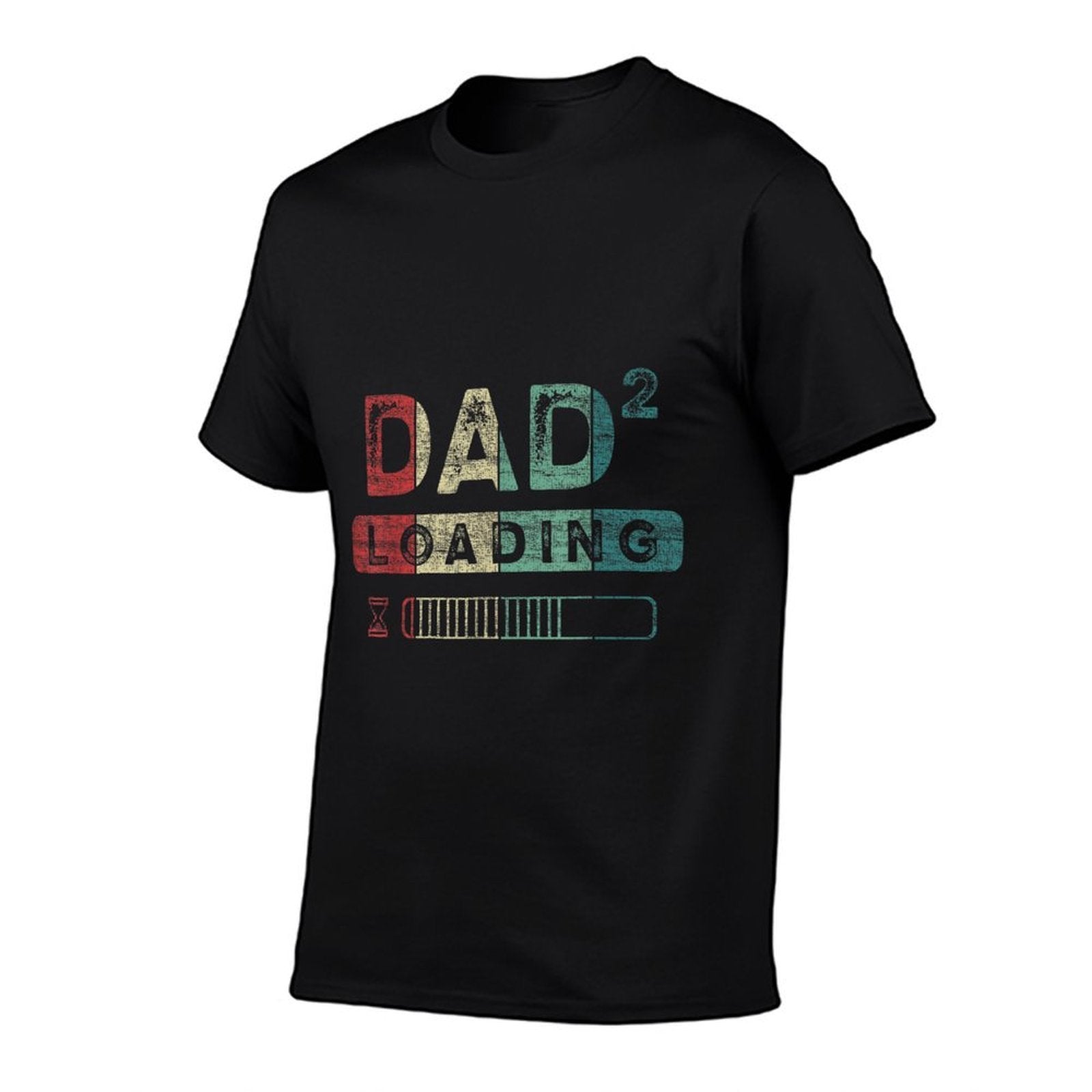 Dad-to-be, Twins, 2nd Child, Dad to The Power of 2 Loading  Cotton T-Shirt