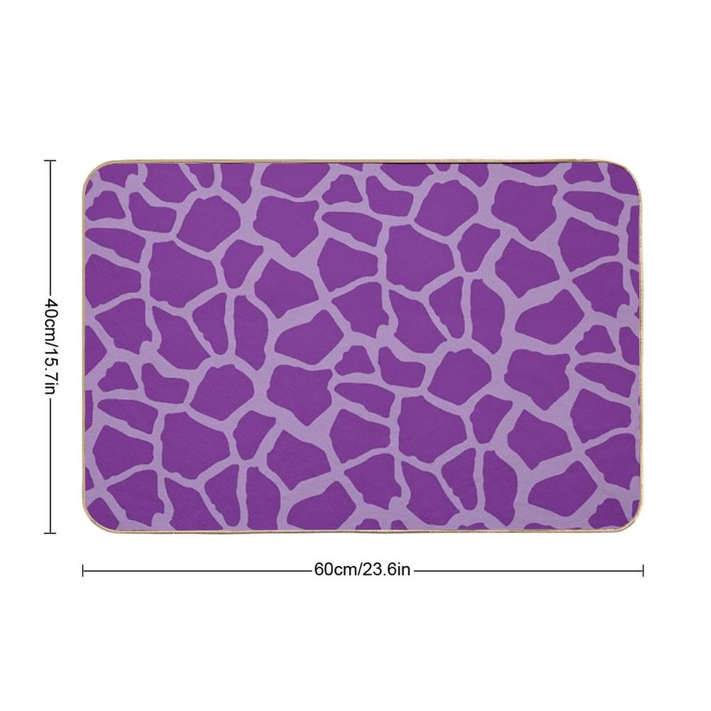 Giraffe Print Bright Purple  Multi-Purpose Bath Mat