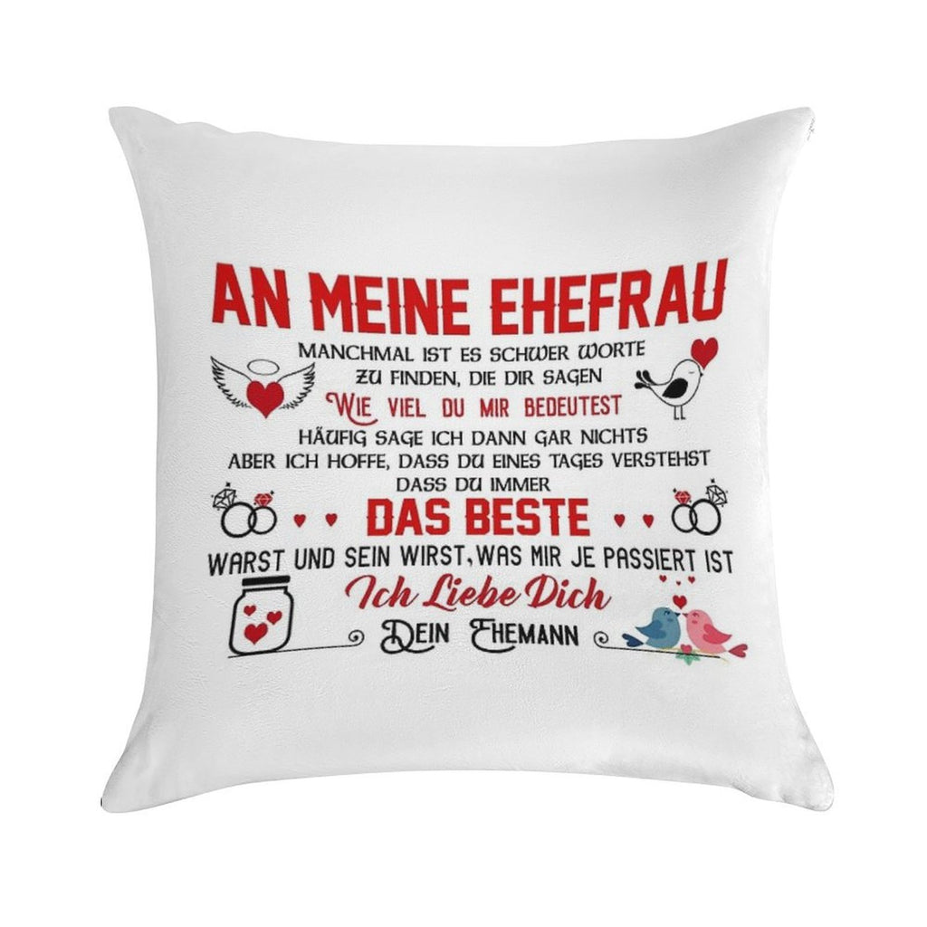 Gift for My Wife Perfect Gift Soft Luxury Feel Throw Pillow