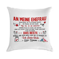 Gift for My Wife Perfect Gift Soft Luxury Feel Throw Pillow
