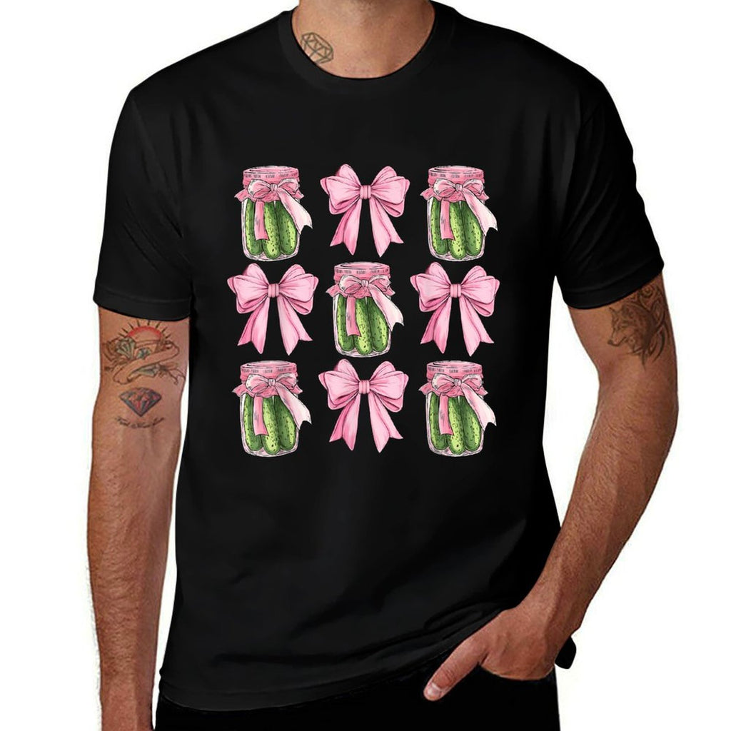 Canned Pickle Coquette Bows With Cute Pickle Jar Girl Women  Eco-friendly Material T-Shirt