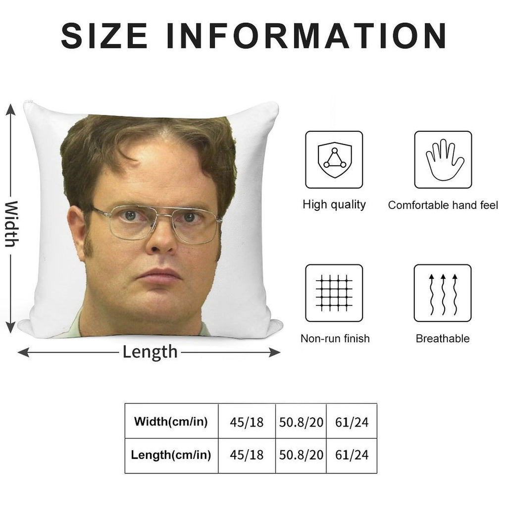 Dwight K Schrute Soft Easy Maintenance Throw Pillow