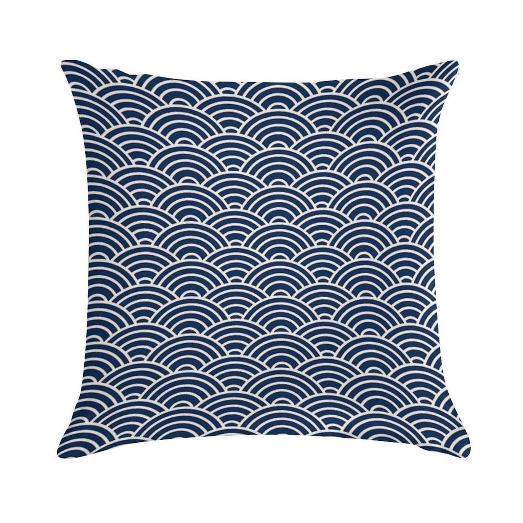 Seigaiha  Japanese Collection Soft Washable Throw Pillow